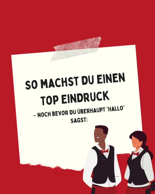 🧼✨ Top Eindruck noch vor dem ersten Wort?
Ganz einfach: Auftreten zählt!
Denn Hygiene & Erscheinungsbild sind nicht nur Pflicht, sondern dein persönliches Aushängeschild.
Kleine Details machen den großen Unterschied – für dich und den ganzen Betrieb.

📌 Reminder fürs Team:
Du bist das Erste, was der Gast sieht – also sei sauber, klar & professionell.

#TeamworkMakesTheDreamWork #GastronomieTipps #AuftretenZählt #ErsterEindruck #Gastfreundschaft #ServiceMitStil #HygieneIstPflicht #MiseEnPlaceFürDich #WirSindGastgeber #ProfisAmWerk